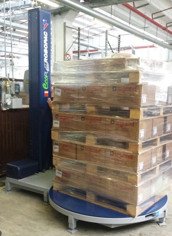 Eco BT.jpg Avvolgipallet con telaio - Industria apparecchi elettrici - Torre del G. (NA)
